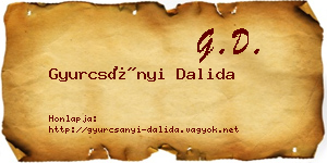 Gyurcsányi Dalida névjegykártya